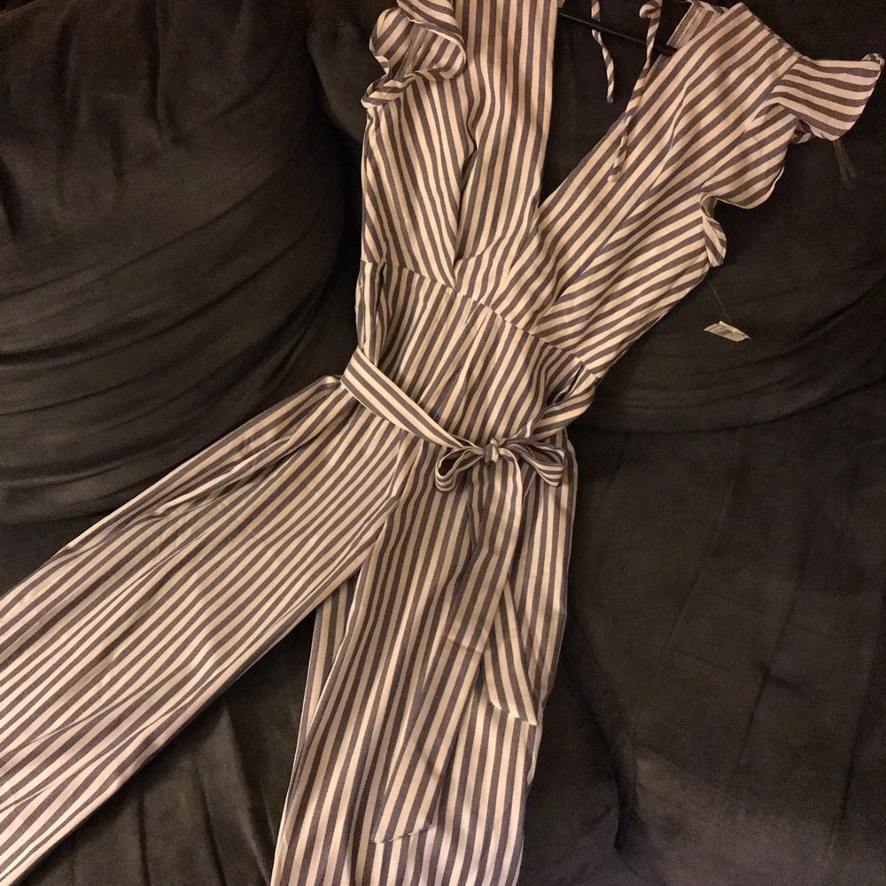 Blue Stripe Jumpsuit